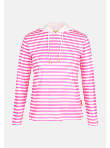 Salzhaut Hoodie ACKERLÜNNING in Offwhite-Neonpink