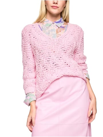 MARC CAIN COLLECTIONS Chunky Knit Pullover in Pink Tulle