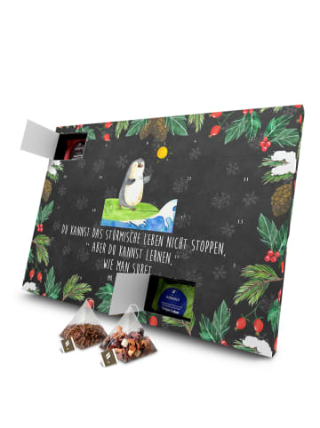 Mr. & Mrs. Panda Tee Adventskalender Pinguin Surfer mit Spruch in Kreidetafel