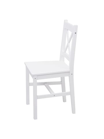 MCW 2er-Set Esszimmerstuhl F77 mit Lehne, Weiß