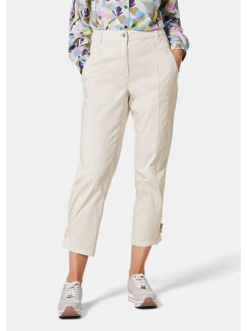 GOLDNER Kurzgröße: Hose mit Teildehnbund in stein
