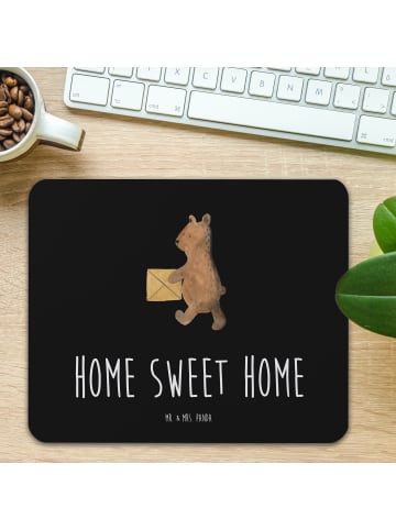 Mr. & Mrs. Panda Mousepad Bär Zuhause mit Spruch in Schwarz