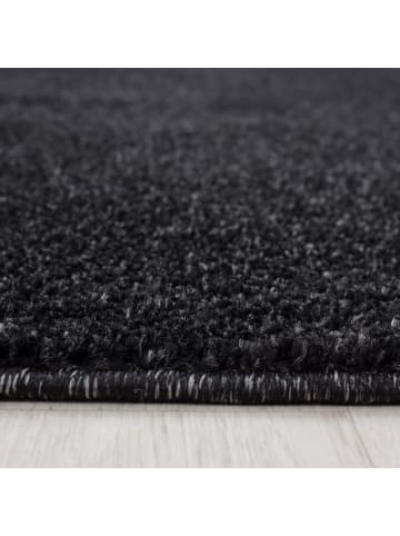 KADIMA DESIGN Teppich Kurzflor Waschbar Einfarbig MAIN Strapazierfähig OEKO-TEX in Anthrazit