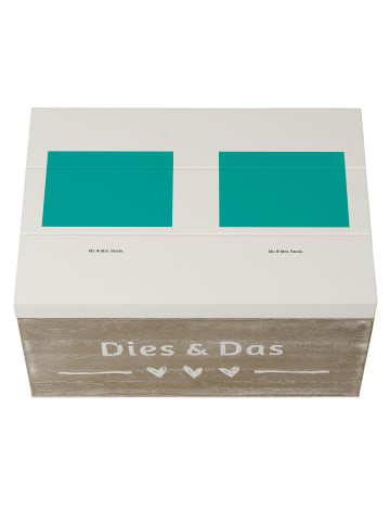 Mr. & Mrs. Panda Truhe Bär Torte 70. Geburtstag mit Spruch in Weiß