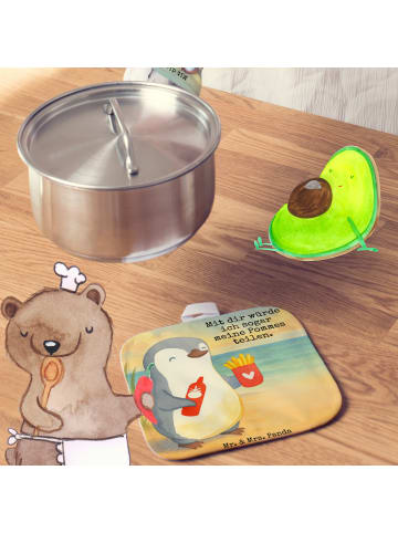 Mr. & Mrs. Panda Topflappen Pinguin Pommes Design mit Spruch in Weiß