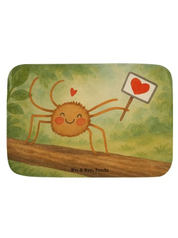 Mr. & Mrs. Panda Badezimmerteppich Spinne Agathe Motivation Desi... in Weiß