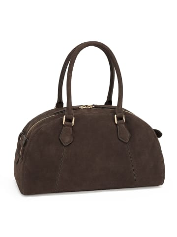 Les Visionnaires Odette Cozy Chain Schultertasche Leder 38 cm in dark brown