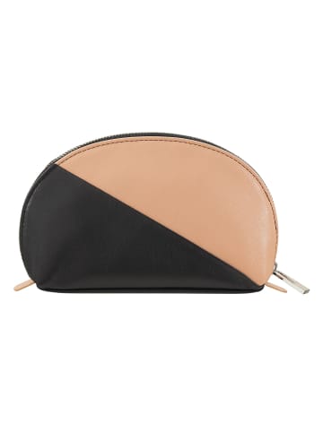 DuDu Segovia Kosmetiktasche Leder 16 cm schwarz rose