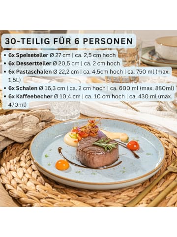 Sänger KOMBISERVICE RIO LAGUNE - 30 teilig aus Steingut