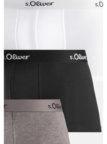 S. Oliver Retro Short / Pant Basic in Grau / Schwarz / Weiß