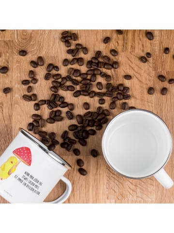 Mr. & Mrs. Panda Tasse Küken Fliegenpilz mit Spruch in Weiß