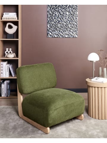 Beliani Sessel KOKKOLA in Grün/Braun - (W) 66 x (H) 71 x (L) 79 cm