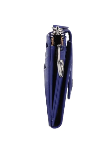 Braun Büffel Joy Kreditkartenetui RFID Schutz Leder 11 cm in indigo violet