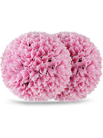 COSTWAY 2er Buchsbaumkugel 28 cm in Rosa