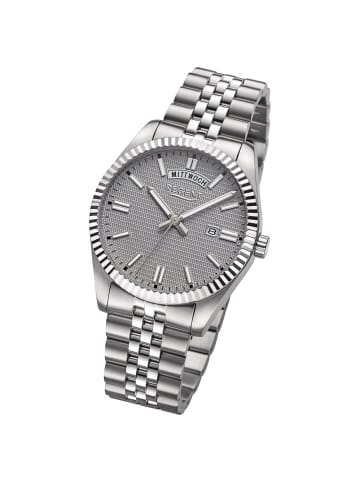 Regent Analog-Armbanduhr Regent Metallarmband silber groß (ca. 40mm)