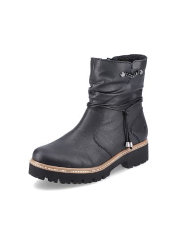 Schnür-Stiefeletten in schwarz