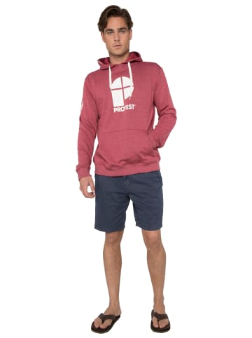 Protest " CLASSIC LOGO HOODY in Red Sangria
