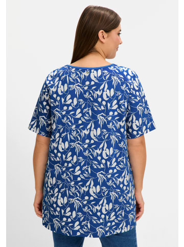sheego T-Shirt in blaubeere-gemustert