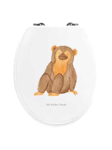 Mr. & Mrs. Panda Klobrille Affe ohne Spruch in Weiß