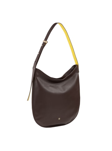 DuDu Sylvie Schultertasche Leder 36.5 cm in coffee brown