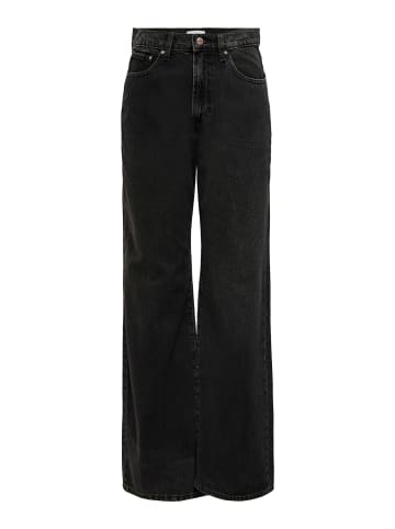 ONLY Jeans mit weitem Bein in Black Denim