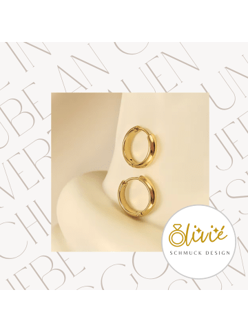 XCOAST Creolen-Paar aus Edelstahl mit 18K Goldbeschichtung – elegant, farbecht