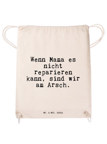 Mr. & Mrs. Panda Beutel Wenn Mama es nicht... mit Spruch in Creme