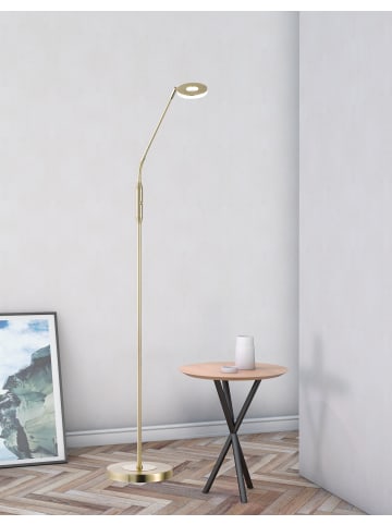 FISCHER & HONSEL LED-Stehleuchte Dent Messingfarben, Helligkeit Dimmbar, Farbtemperatur 3-stufig