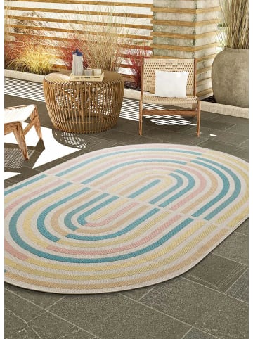 Atticgo Outdoor-Teppich MANILA oval in mehrfarbig