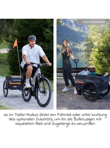 Qeridoo Fahrradlastenanhänger Qubee XL in grau