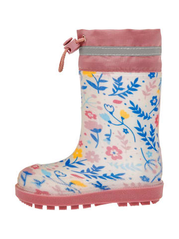 Playshoes Regenstiefel Blumen in ecru