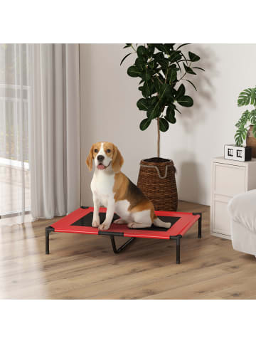 Pawhut Hundeliege Outdoor Rot  92L x 76B x 18H cm