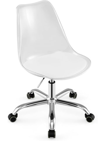 COSTWAY Bürostuhl drehbar in Transparent