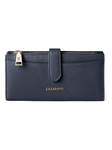 Lazarotti Bologna Leather Geldbörse Leder 20 cm in navy
