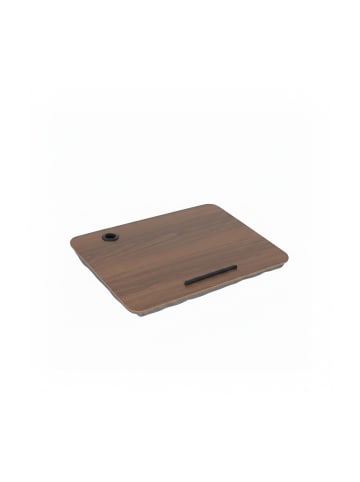 relaxdays Laptopkissen in Braun/ Grau - (B)42 x (H)6 x (T)32 cm