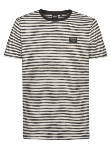 Petrol Industries Gestreiftes T-Shirt Ceniza in Schwarz