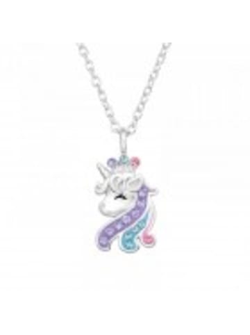 Alexander York Kette mit Anhänger EINHORN mit Kristall 925 Sterling Silber, 2-tlg. in silber
