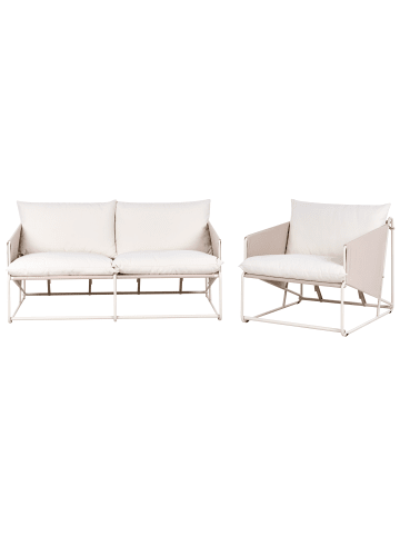 Beliani 2-tlg Lounge Set PONTE in Beige/Grau