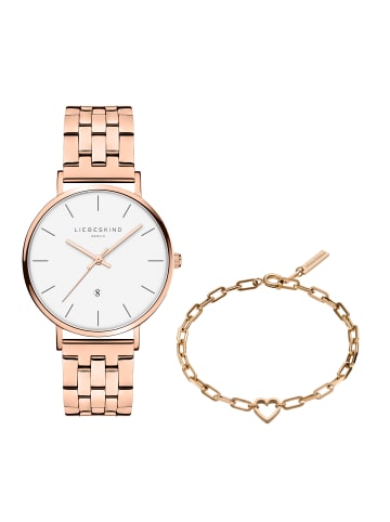 LIEBESKIND BERLIN Uhr & Armband Set Lovely Rosé in roségold
