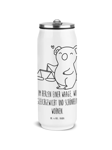 Mr. & Mrs. Panda Getränkedosen Trinkflasche Waage Astrologie mit... in Weiß