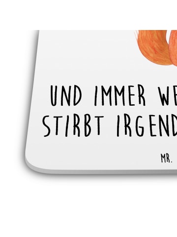 Mr. & Mrs. Panda Bierdeckel Eichhörnchen Blume mit Spruch in Weiß