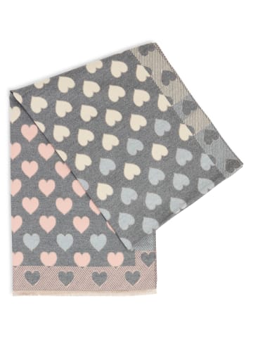 Marie Lund Schal in grau altrosa - 0002