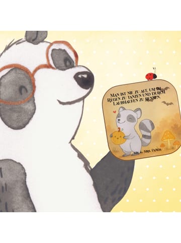 Mr. & Mrs. Panda Bierdeckel Waschbär Kürbis Design mit Spruch in Weiß