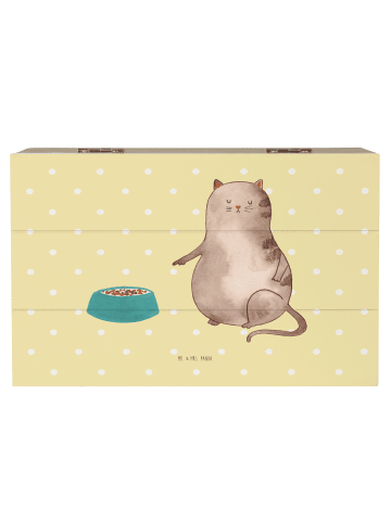 Mr. & Mrs. Panda Kiste Katze Fressen ohne Spruch in Gelb Pastell