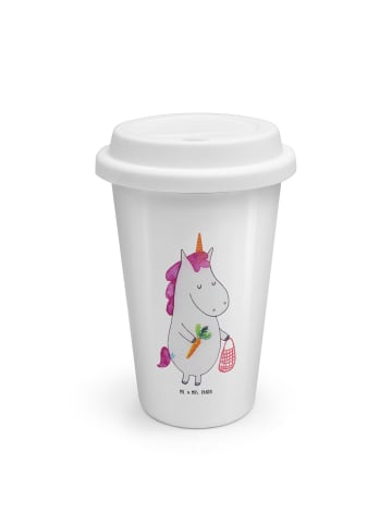 Mr. & Mrs. Panda Kaffeebecher To Go Einhorn Vegan ohne Spruch in Weiß