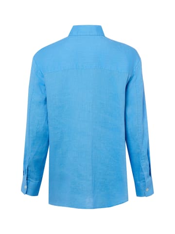 Marie Lund Leinenbluse in blau - 0021