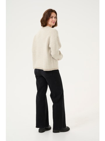 Kaffe Strickjacke KAellery in Feather Grey/ Chalk Structure