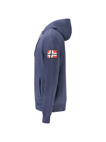 NORWAY 1963 Blau Polyester Herren mit Kapuze Sweatshirt