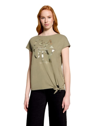 Betty Barclay Halbarm-Shirt mit Schleifenknoten in Soft Olive