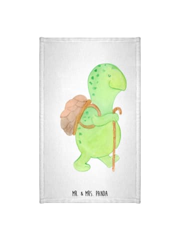 Mr. & Mrs. Panda Handtuch Schildkröte Wanderer ohne Spruch in Weiß